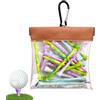 Yhsioaklo Borsa per tee da golf - Supporto per custodia trasparente | Chiusura automa | Borse portaoggetti per tee da golf per principianti Giocatori di golf Giocatori dilettanti Mariti Padri Fidanzati Vacanze in