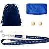 Journdream Kit raccogli palline da bocce | Cordino da 70 cm 2 in 1 con metro e apribottiglie, magnete Petanque con proteggere i pezzi di ferro, con 2 maiale e panno