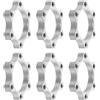 Abaodam 6 Pezzi Adattatore Rotore Freno Disco Bici, Disco Freno Bici, Base Flangia 44mm, Lega di Alluminio, 6 Bolt, Argento, per Ciclisti e Lunghe Percorrenze Offroad
