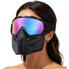 Generisch Occhiali da moto con protezione integrale rimovibile e | Maschera integrale per saldatura, ATV, dirt bike, motocross, sport all'aria aperta, lavoro, ciclismo, golf, edilizia
