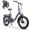 HANEVEAR 20'' Bici Elettrica Pieghevole, Bicicletta Elettrica da 48V 14.5Ah | Autonomia di 120 km Ebike 3.0'' Fat Tire Bicicletta Elettrica, Bici Elettrica con 7 Velocità, E Bike per All-Terrain, H6light