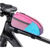 Feegow Custodia sottile per ciclismo, 5,5 cm, senza sfregamento sulle gambe | Capacità 0,8 l, grande apertura per l'accesso, tasca esterna in rete, stoccaggio leva pneumatici, resistente all'acqua