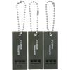 DOITOOL 3 Pezzi Fischietto di Emergenza ad Alto Decibel in ABS Nero, con Catena | Segnale senza Batterie, Leggero da Portare, per Bagnini e Diportisti, con Catenella per Portachiavi