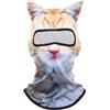 Generic Maschera da sci integrale con orecchie di supporto | Motivo tridimensionale, grazioso cappello di Halloween, copertura all'aperto per festival musicali