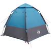 Generic Tenda da Campeggio 4 Persona Blu Poliestere 185T 280x280x160 cm | Tenda istantanea, Quick Release, struttura in acciaio, una porta, pieghevole compatta, copertura superiore, corde,