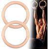 FiTspi 2 anelli da ginnastica da 28 mm, in legno di betulla, per calisthenics e | Anelli in legno di betulla di alta qualità, capacità di carico 500 kg, ideali per calisthenics indoor e outdoor, pull-up