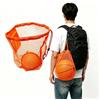 AEIOPRS Rete Porta Palloni per Pallone da Basket Taglia 5/7 - Sacca Traspirante Arancione con Tracolla, Chiusura Sicura Anti-Strappo, Accessori Basket per Allenamenti, Palestra e Scuola