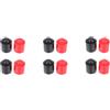 ULTECHNOVO 20 Pezzi Protezione Terminale in Gomma Rosso Nero | Protezione Contro Urti, per Stecche di Misura e Punte, Pratica per Conservazione e Allenamento