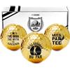 CybGene Divertente set di palline da golf per uomo o lui, perfette per nonni, colleghi, capo, golfisti, amanti del golf, per compleanno e festa del papà, colore: oro