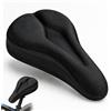 Maoggha Coprisella Velo Gel, Cuscino sella in Velo con schiuma a memoria di forma, antiscivolo e traspirante, copertura sella 28 x 18 cm per bicicletta da strada, mountain bike, cyclette, protezione sella