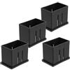 NIYANGLE 4 Pezzi Manicotto per Tubo Cavo 60x40 a 50x30 Mm per Attrezzature | Plastica Nera, Spessore Parete 1, 5-2, 1mm, Movimento Fluido, Uso in Palestra al Chiuso