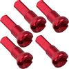 DOITOOL 5 Pezzi Tappi Terminali dei Raggi 14mm in Lega di Alluminio Rosso | Testa in Rame, Slot di Innesto Utensile, per Cerchi Bici e Centratura Ruote, per Meccanici