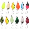 DOITOOL 1 Scatola Set di Cucchiaini da Pesca Mini in Acciaio Inox Scatola | Leggero e Compatto, Profilo Realistico Finitura Vivida, per Spinning e Sessioni Brevi