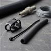 Dolvitrny Kit di tubi in nylon per kiteboarding da 20 cm con fissaggio | Lunghezza del tubo di 20 cm, materiale in nylon, include fissaggio e corda, colore nero, vestibilità