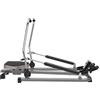 Candygou Vogatore idraulico per fitness, 120 kg, colore: argento e nero | Vogatore idraulico in acciaio con display LCD e bracci a braccio intero, 15,2 kg, 120 kg, colore: argento e nero