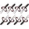 Generisch Soft Baits - 8 esche elastiche fluorescenti per gamberetti, con | Esca artificiale morbida per spigoli in mare, fiume, lago e laghetto lungo la riva