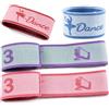 Larfraecy 4 cinghie elastiche per yoga, con passanti | Fascia elastica da ginnastica in rosa, blu, viola e rosso pompelmo, per pilates, danza, ginnastica, allungamento delle gambe