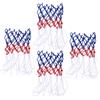 Amosfun 4 Pezzi Rete da Basket Tricolore in Nailon, Resistente per Canestro | Antigroviglio e Antiaggrovigliamento, per Allenamenti e Sostituzione, Adatta a Campi Scolastici