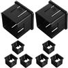 BESPORTBLE 8 Pezzi Manicotto Scorrevole per Attrezzature Fitness Nero 50 a 40mm | Pa e PP, Struttura Cava Interna, Design Sottile, per Tubi Cavi 50 a 40 e Uso Outdoor