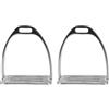 Hamwesh Staffe di Sicurezza in Acciaio Inox 12,2cm Antiscivolo | Staffe da Equitazione Leggere, Pedane con Scanalature di Drenaggio, Telaio Chiuso per Salto Dressage Trail, Parti di