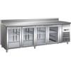 FORCAR-FREDDO G-GN4200TNG - Tavolo Refrigerato Ventilato Inox 4 porte a Vetro temp. +2/+8 °C