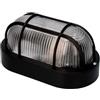 Blendend Applique ovale nero in plastica, ideale per un'illuminazione sofisticata. Con 60 W di potenza, offre luce brillante ed efficiente, perfetta per spazi moderni con un design funzionale.