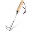 WORKPRO Estirpatore Erbacce Manuale con manico in legno, sarchiatore per erbacce con bordo seghettato, estirpatore erbacce da giardino per rimuovere muschio ed erbacce