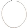 Secret & You Collana di perle coltivate d'acqua dolce da donna lunga 45 cm Perle di tipo di riso 3-3,5 mm - Girocollo