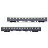 RIVAROSSI HR4429 Set "Rapido 904/905", SET 2 CARROZZE GRIGIO ARDESIA FS