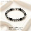 Thaddaeus Bracciali Cross Beads & Obsidian For Rebel Men Trendy Gift Europe Style Heart gioielli maschili in argento Sterling 925