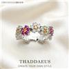 Thaddaeus Anello fiori pietre colorate 2023 nuovissimo Fine Jewerly regalo romantico per le donne In argento Sterling 925
