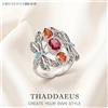 Thaddaeus Anello libellula colorata, gioielli da donna realizzati a mano estivi nuovissimi regalo felice in argento sterling 925 della Boemia