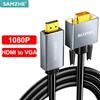 SAMZHE HD 1080P adattatore cavo compatibile con HDMI a VGA convertitore Audio Video maschio-maschio per Monitor proiettore Laptop PC TV Box