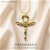 Thaddaeus Collana Croce della Vita Ankh con Scaracchio, 2021 Estate Brand New Fine Jewelry Europa 925 Sterling Silver Bijoux Regalo Per Le Donne Degli Uomini