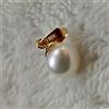 RWBUY Autentico AAAA 6-7mm 7-8mm 8-9mm 9-10mm 10-11mm 11-12mm 12-13mm ciondolo perla rotonda Akoya bianco naturale, oro 18k/AU750