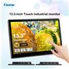 UNEW Monitor touch screen da 13,3 pollici FHD 1920X1080 Adatto per telefono Laptop Altoparlante interno compatibile con HDMI VGA USB Type-C