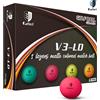 caiton Palline da golf colorate opache Pro - 12/3 pezzi, alto profilo, struttura a 3 strati, surf con fossette 332, tocco morbido e durevole, distanza di volo lungo.