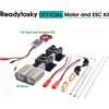 Readytosky Kit 180 Motori Magnetici Potenti 5A X2 con ESC Spazzolato 3V-9V, Albero di Trasmissione da 15cm + Elica CW CCW D30 + Giunti da 2~2mm per Barche RC