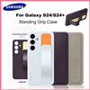 SAMSUNG Custodia originale con impugnatura in piedi per Samsung per Galaxy S24 S24 + Custodia con impugnatura in piedi S24 S24Plus Cover con impugnatura in piedi