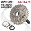 BUCKLOS cassetta per bicicletta da strada ultraleggera 8/9/10/11 velocità cassetta per bici 8V 9V 10V 11V ruota libera ghiaia ciclismo sistema HG