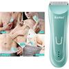 Kemei Bagnato Asciutto Inguine Corpo Trimmer Per Gli Uomini Viso Barba Tagliacapelli Tagliatore Ricaricabile Palla Pubica Rasoio Elettrico Corpo Groomer