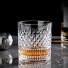 PDQ Tazza di vetro in stile europeo, tazza di vino estero trasparente per uso domestico, bicchiere di whisky, bicchiere di birra creativo, set di liquori