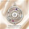 Thaddaeus Ciondolo Talismani di design cosmico Amuleto Nuovissimo gioielleria raffinata Accessori in argento sterling 925 Regalo fortunato vintage per donna uomo