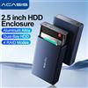Acasis Custodia per disco rigido esterno Acasis da 2,5 pollici Custodia per disco rigido esterno Dual Bay Custodia per HDD SSD RAID Array Tipo C Custodia per array di dischi da 2,5"