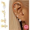 CANNER 1Pc Orecchini Piercing Tragus in Argento Sterling 925 per Donne, Orecchino a Spirale per Cartilagine, Gioielli in Argento 925, Regali