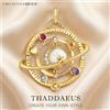 Thaddaeus Ciondolo Anello planetario cosmico Gioielleria raffinata Europa Argento sterling 925 Boemia Amuleto fortunato Regalo per donna Uomo
