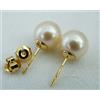 RWBUY Orecchini di perle rotonde perfette AAA+9-10 mm 10-11 mm 11-12 mm Orecchini di perle rotonde giapponesi bianche in oro 14 carati-