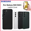 SAMSUNG Cover in Pelle Originale Samsung Galaxy S22 S22+ S22Plus EF-VS901 EF-VS906 Custodia Protettiva in Vera Pelle per Galaxy S22 S22+