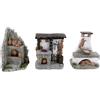 Gerimport Forno Casa Belén con Luce LED Lampeggiante, Presepe con 3 Modelli di Figure della Culla per Decorazione Natalizia, Spedizione Casuale (1 Unità) 11x11x13 cm - Gerimport