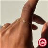 ROXI Anelli ROXI in Argento Sterling 925 con Charm a Stella Ottagonale/Rotonda/a Petalo con Zirconi, Anelli Regolabili con Catena per Donne